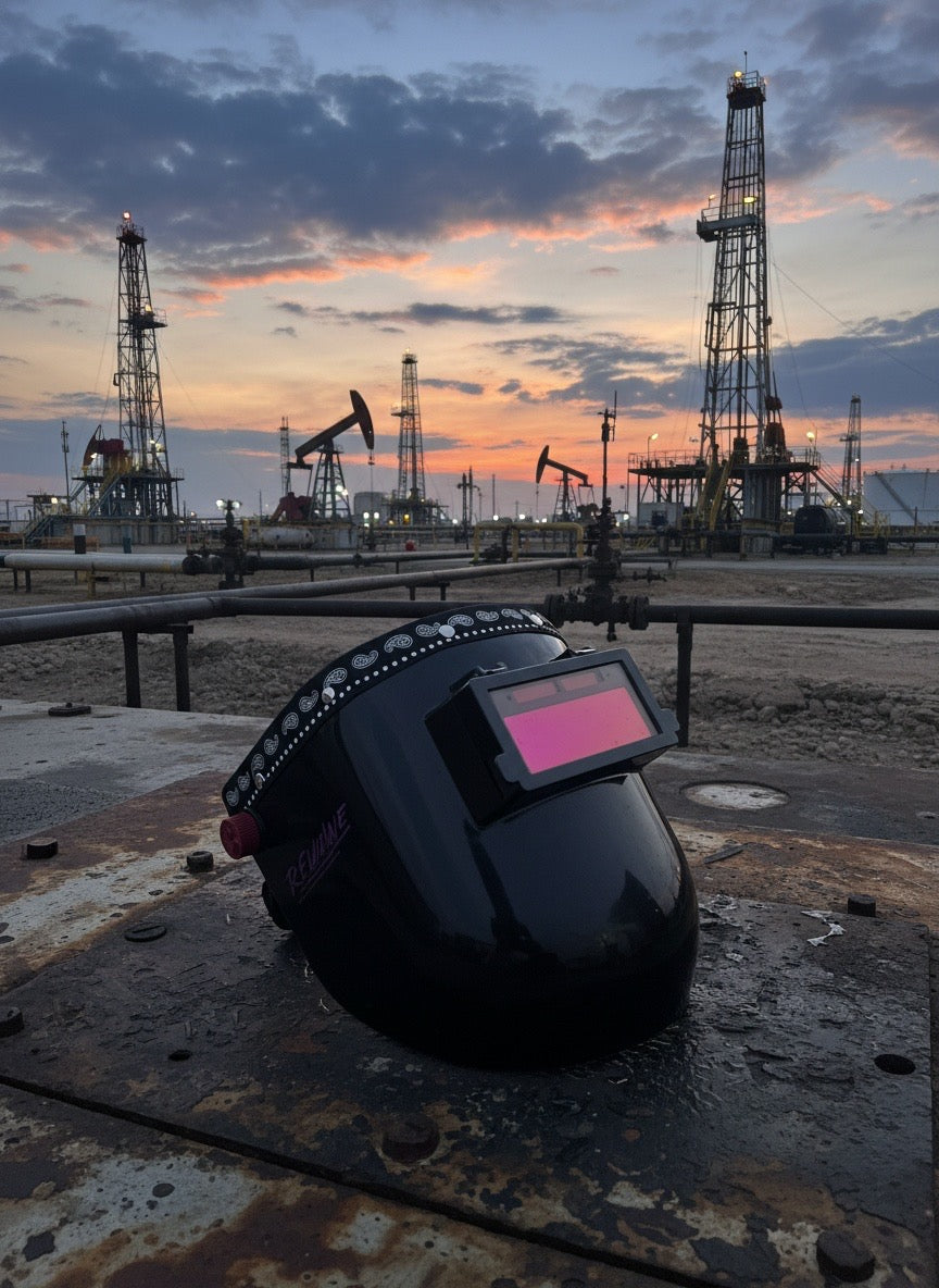 Chopped Sugar Scoop Black Welding Hood