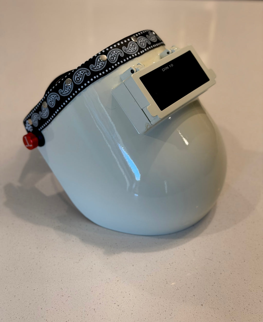 Chopped Sugar Scoop White Welding Hood